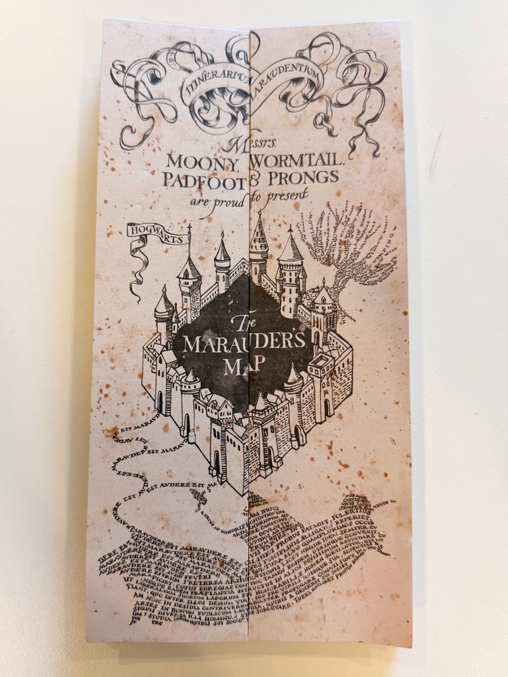 Authentic WB Marauder's Map